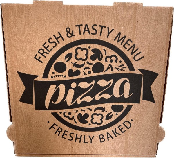 Pizzakarton NYC braun KRAFT "Fresh & Tasty"