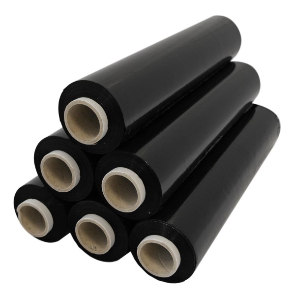 Stretchfolie schwarz 9 Rollen, 500 mm, 23 µ, 250 m